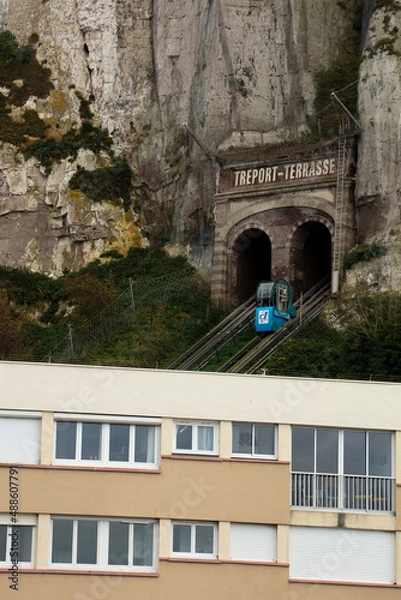 Obraz Le Tréport, plage, téléphérique