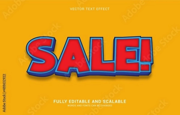 Fototapeta editable text effect, Sale style