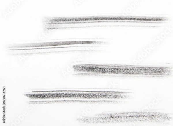 Obraz Dirty grunge design element, field or background for text. Rough smears and rough spots. Ink-drawn illustration isolated on a white background