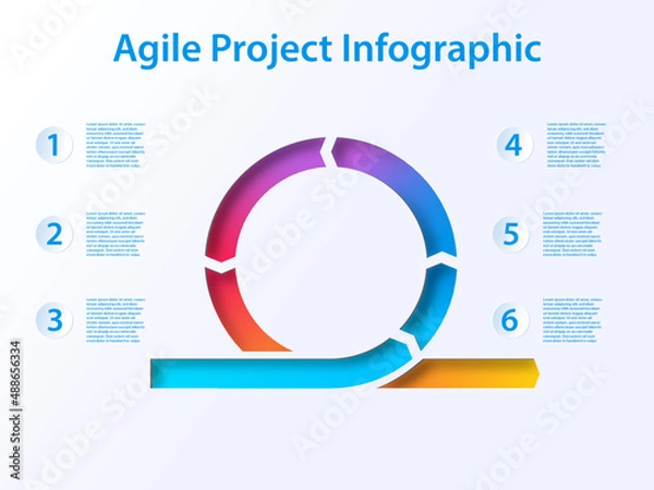 Obraz Agile project concept as configurable infographic template