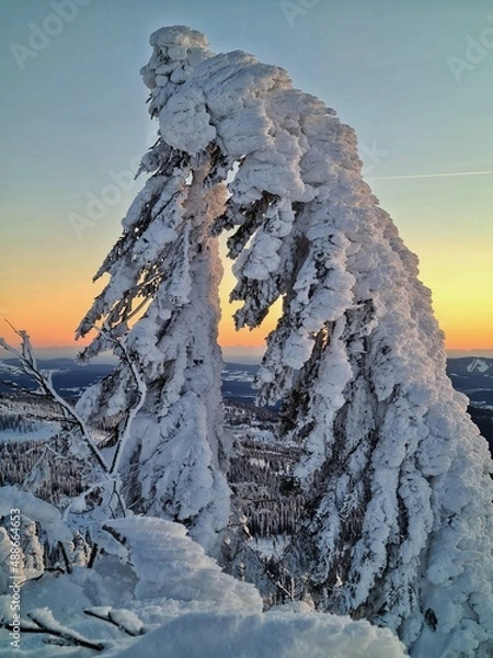 Obraz sunset in the mountains