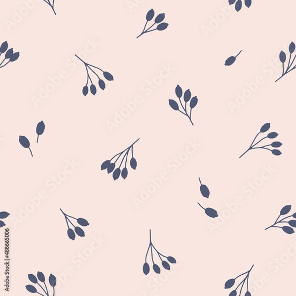 Obraz Abstract berry seamless pattern. Hand drawn nature background