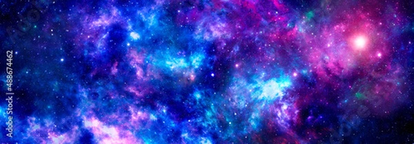 Fototapeta Cosmic background with stardust and shining stars