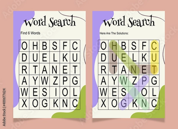 Obraz Word search word book for kids