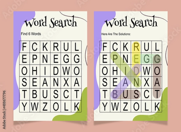 Obraz Word search word book for kids