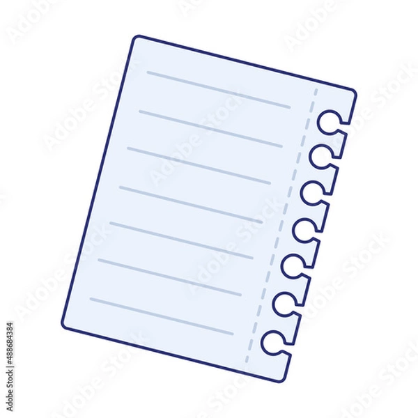 Obraz Isolated white empty notebook page Vector