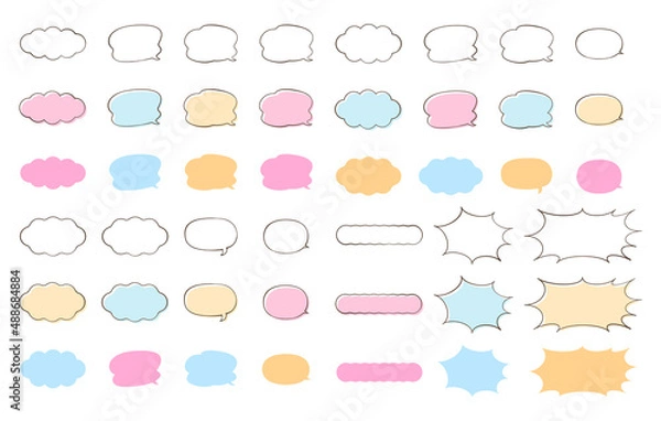 Obraz フキダシ・雲のセット
