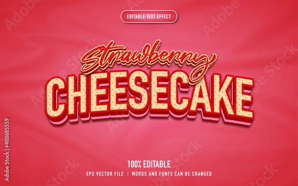 Obraz cheesecake text effect in 3d