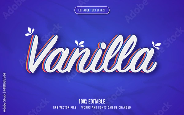 Obraz vanilla text effect