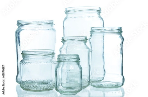 Fototapeta puste słoiki