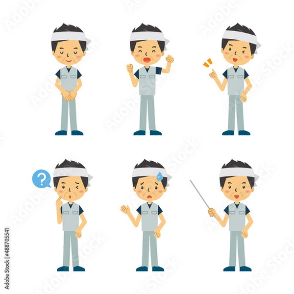 Obraz 人　三頭身　イラスト