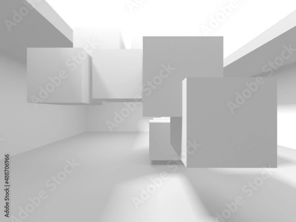 Fototapeta Abstract White Architecture Design Concept