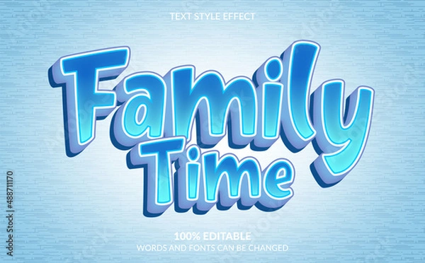 Obraz Editable Text Effect,  Family Text Style	