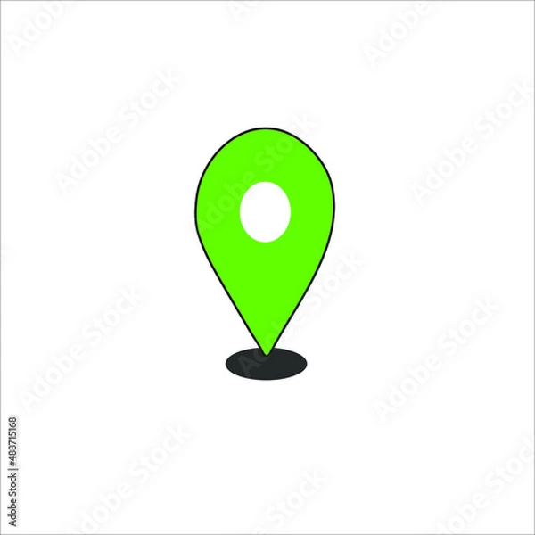 Obraz location icon. Pin icon, map pin icon vector isolated