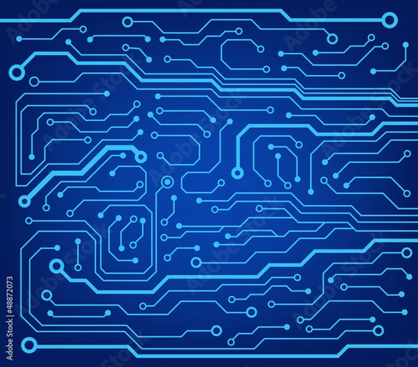 Obraz abstract technology circuit board vector background