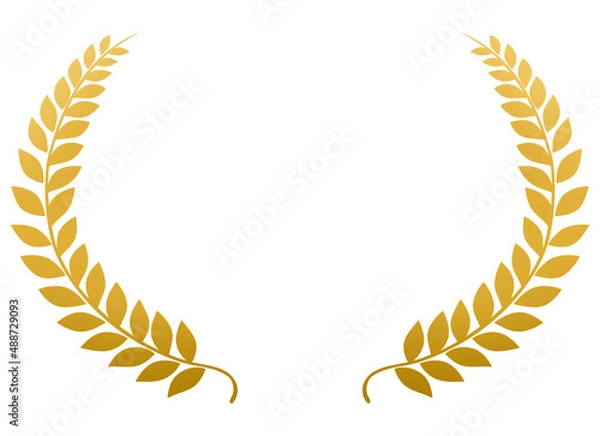 Obraz 月桂冠　横長フレーム　イラスト素材