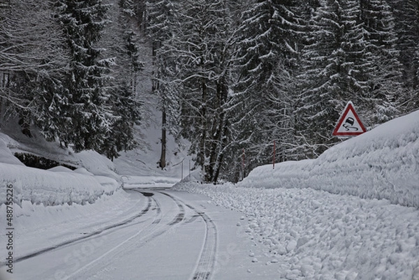 Obraz Winter Road, Switzerland
