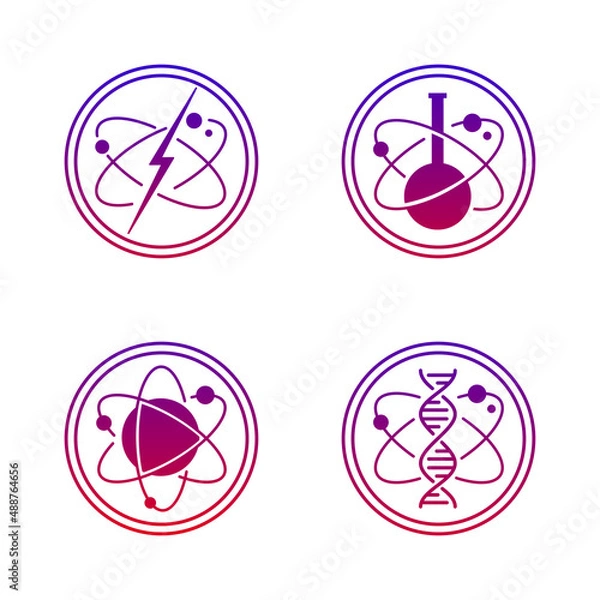 Fototapeta modern vector scientific logo