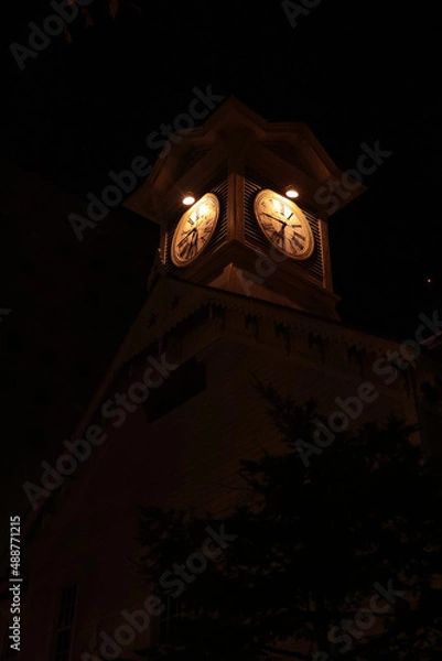 Fototapeta 札幌時計台夜