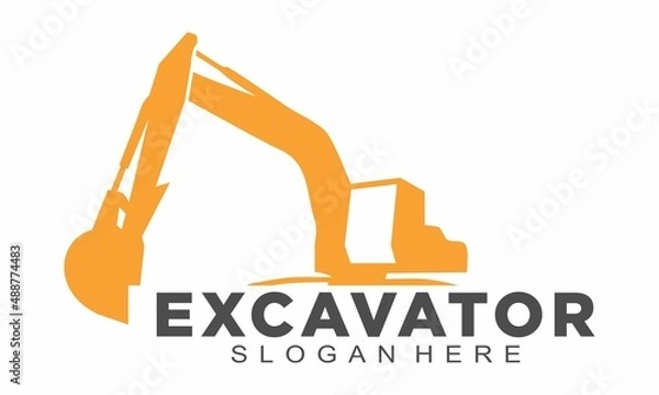 Obraz Modern excavator simple logo design