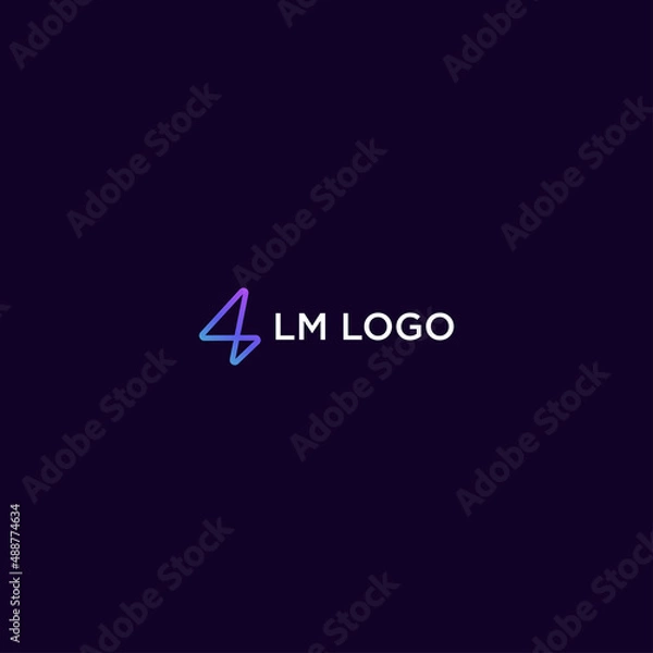 Fototapeta L OR LM LOGO DESIGN VECTOR