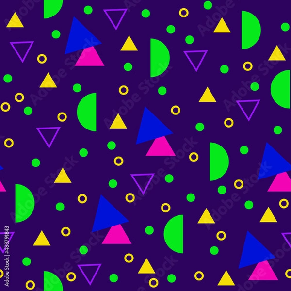 Obraz Abstract colorful seamless pattern. Geometric background. Mockup. Vector.