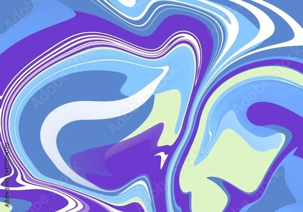 Fototapeta Abstract color image. Mixing multicolored paints. Desktop wallpaper. Blue and light green