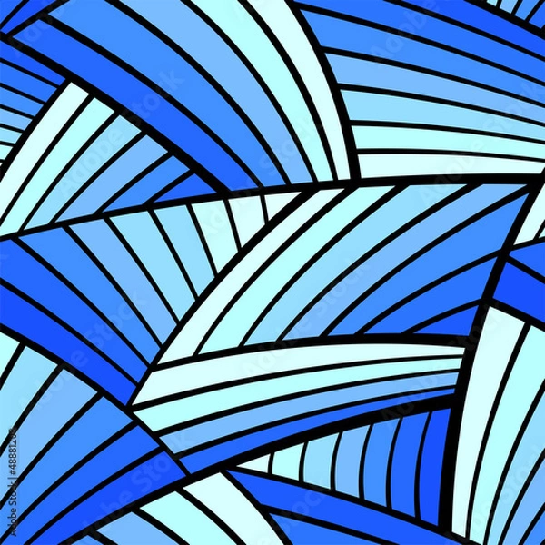 Fototapeta Abstract blue seamless pattern.