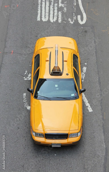 Obraz yellow cab from above