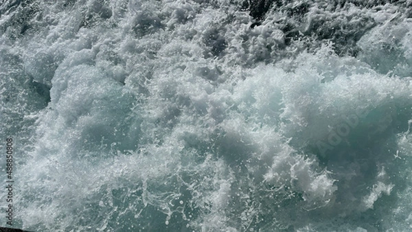 Obraz water wave on the rocks