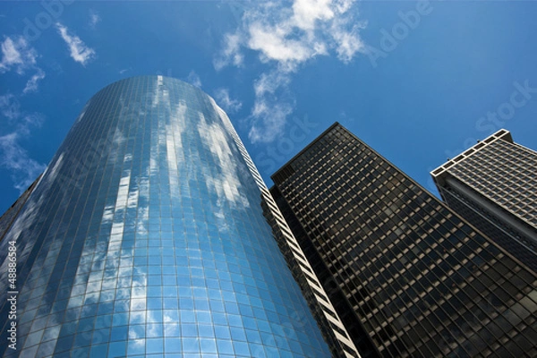 Obraz Sky Colors in Manhattan with Giant Skyscrapers, New York City