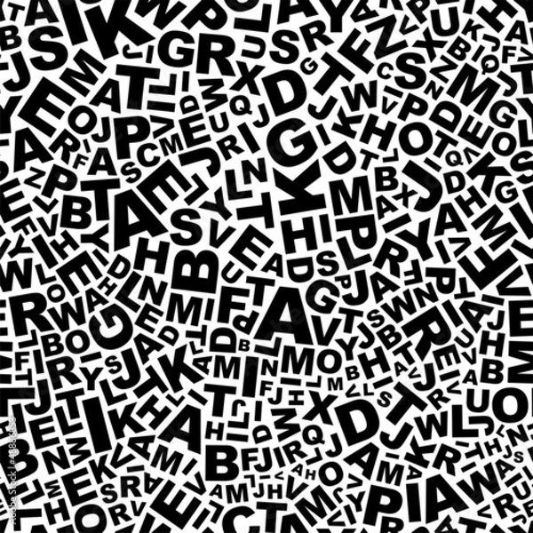Obraz Abstract letters seamless pattern.
