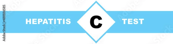 Obraz Text Hepatitis C TEST on white background, illustration