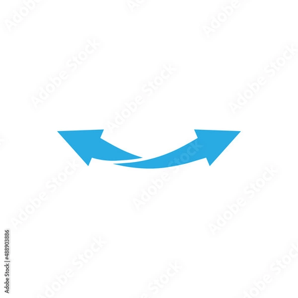 Fototapeta Arrow icon design template vector isolated illustration