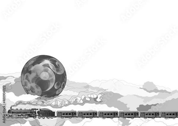 Fototapeta 夜汽車