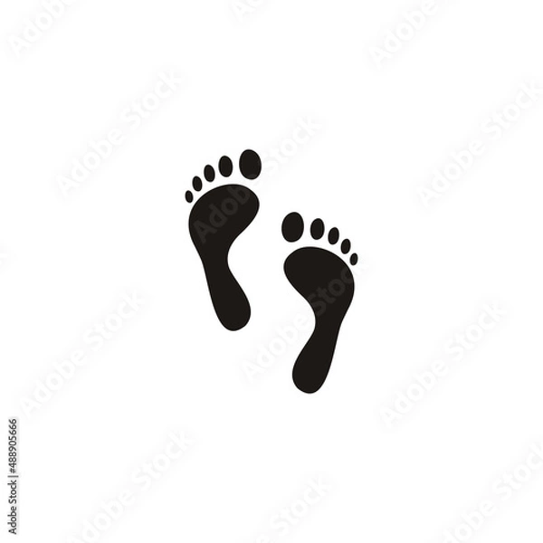 Fototapeta footprint simple icon design vector