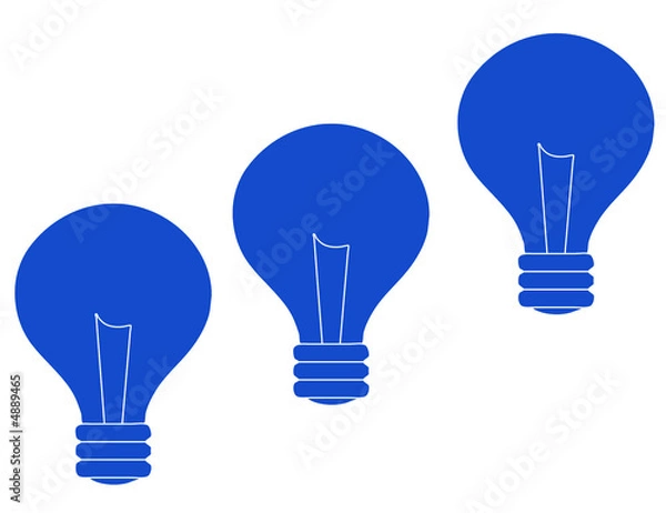 Obraz blue lightbulbs2