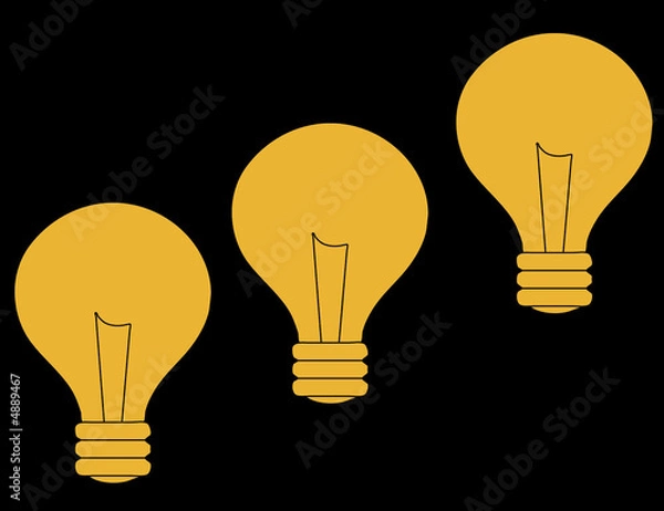 Obraz yellow lightbulbs