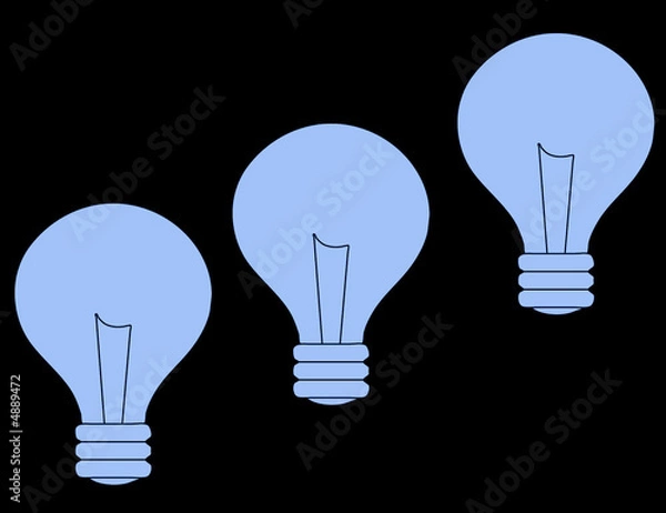Obraz blue lightbulbs