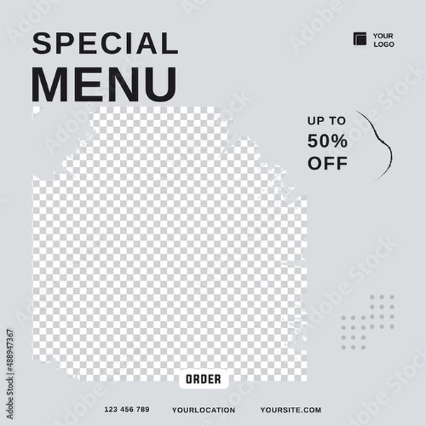 Obraz Culinary Social Media Post Template