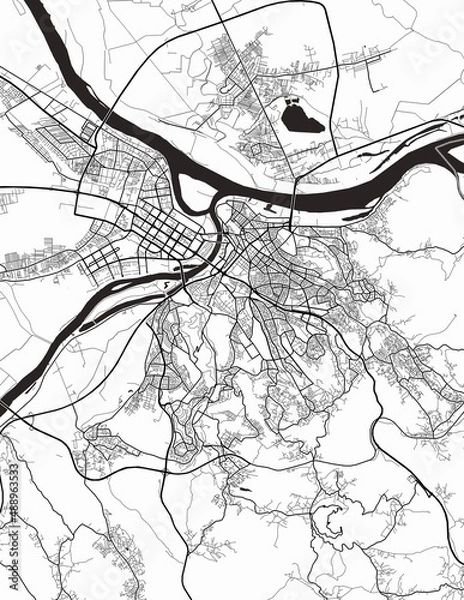 Fototapeta Belgrade City Map