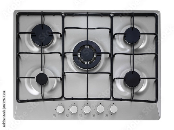 Obraz electrical and gas stove from top 