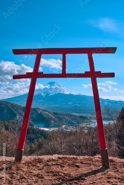 Fototapeta 富士と鳥居
