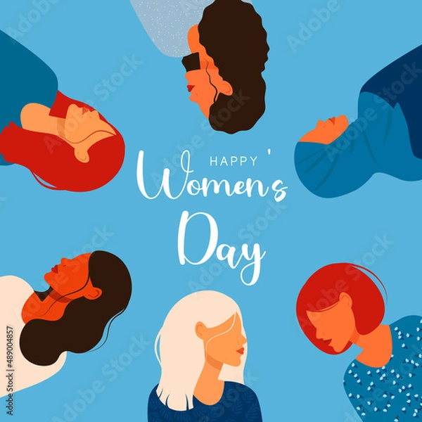 Obraz International Women's Day. Vector template with for card, poster, flyer and other users.