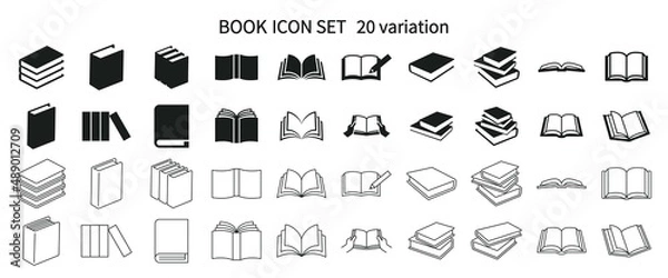 Obraz Books and publications, material icons