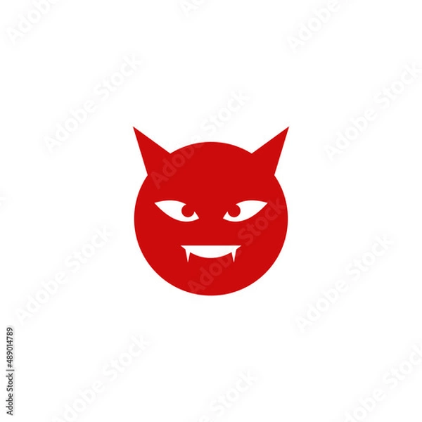 Fototapeta devil emoticon simple design vector