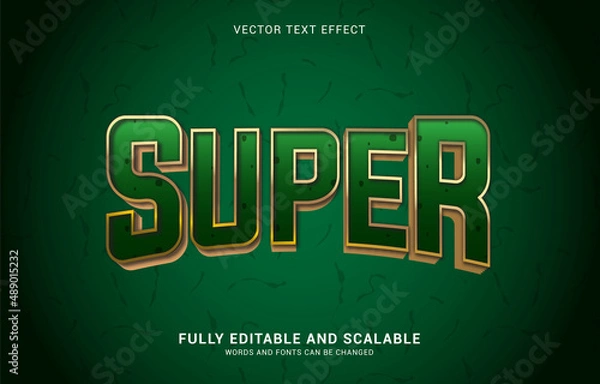 Fototapeta editable text effect, Super style