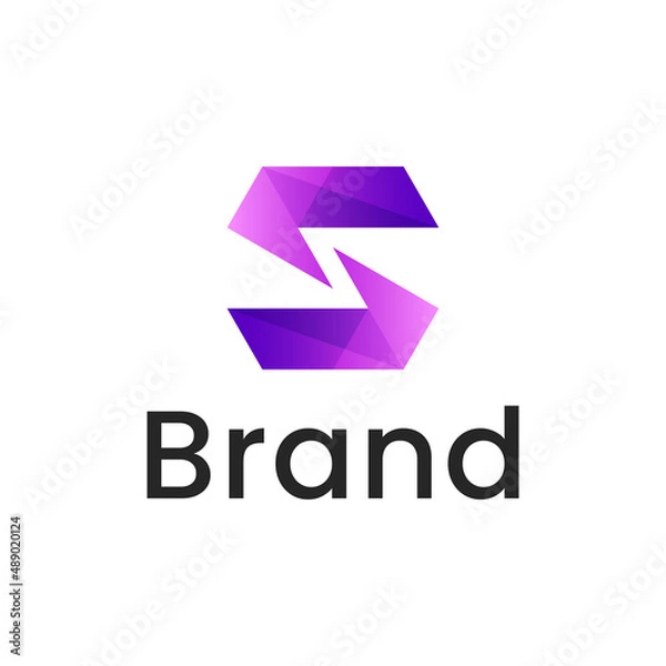 Obraz Initial Letter S 3D Logo.