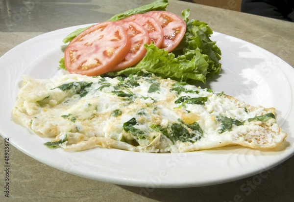 Obraz Florentine spinach egg white omelet