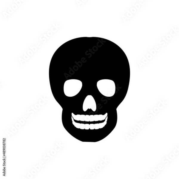 Fototapeta Silhouette skull. Symbol Halloween. Day of the dead skull.